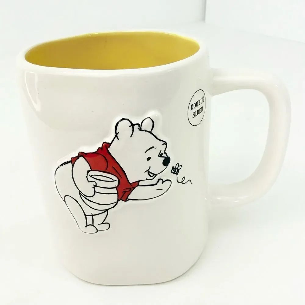 Rae Dunn x Disney White Black Red Winnie the Pooh Silly Old Bear Ceramic Mug